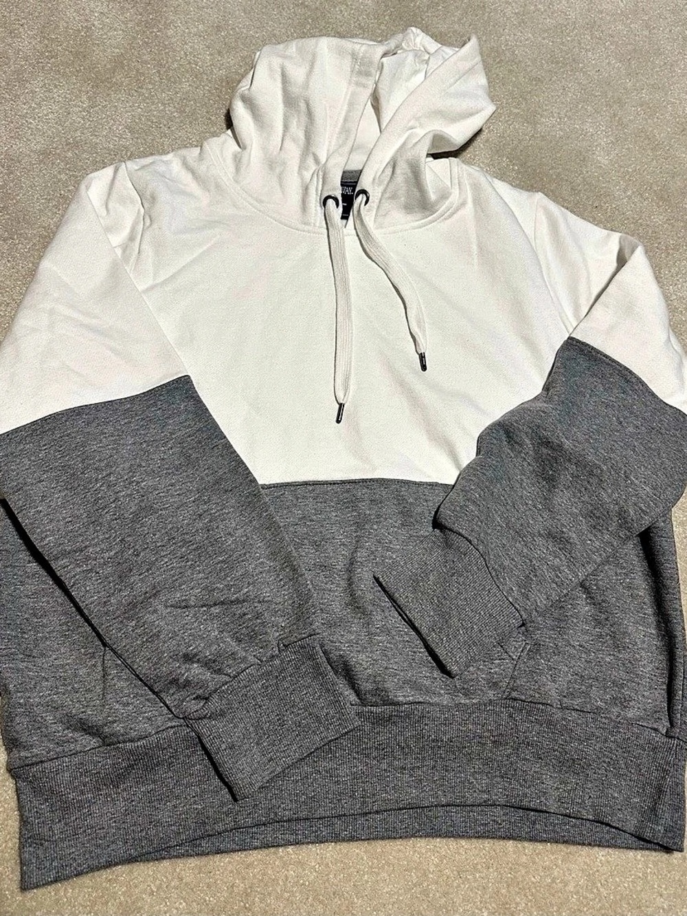 Holloway Color Block Hoodie White & Gray 2XL
